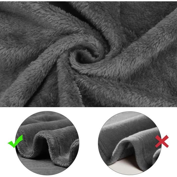 Plaid à manches OURSON gris – Polaire microfibre 130 × 180 cm — vue complémentaire 2