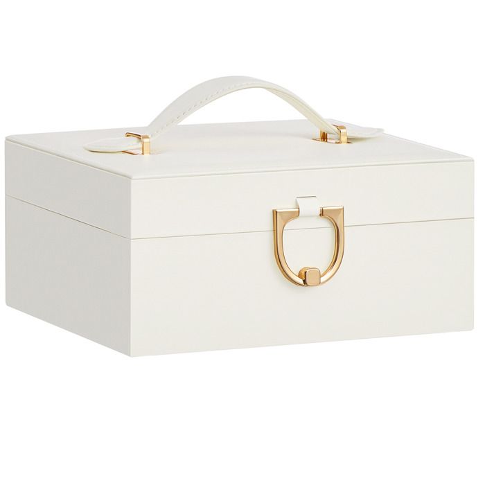 Coffret à bijoux SONGMICS blanc crème à deux niveaux