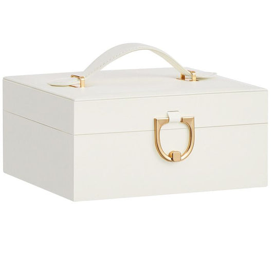Coffret à bijoux SONGMICS blanc crème à deux niveaux