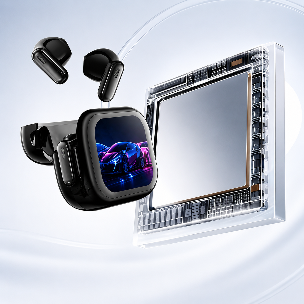 Écouteurs Bluetooth 5.4 Traducteur Vocal IA – 134+ Langues – Écran Tactile Couleur – Micro ENC – Open Ear – Android & iPhone