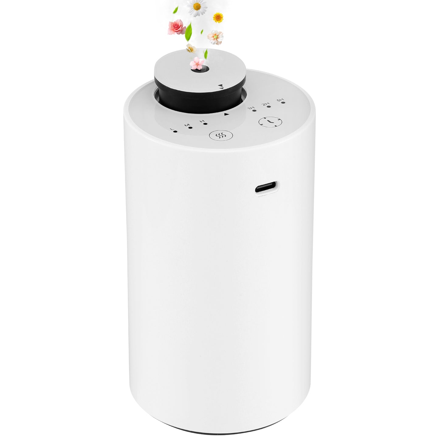 Diffuseur d’Arômes Sans Fil Rechargeable USB 20ml – Diffuseur Huiles Essentielles pour Voiture, Maison, Chambre – Parfum d’Ambiance Électrique Silencieux Blanc