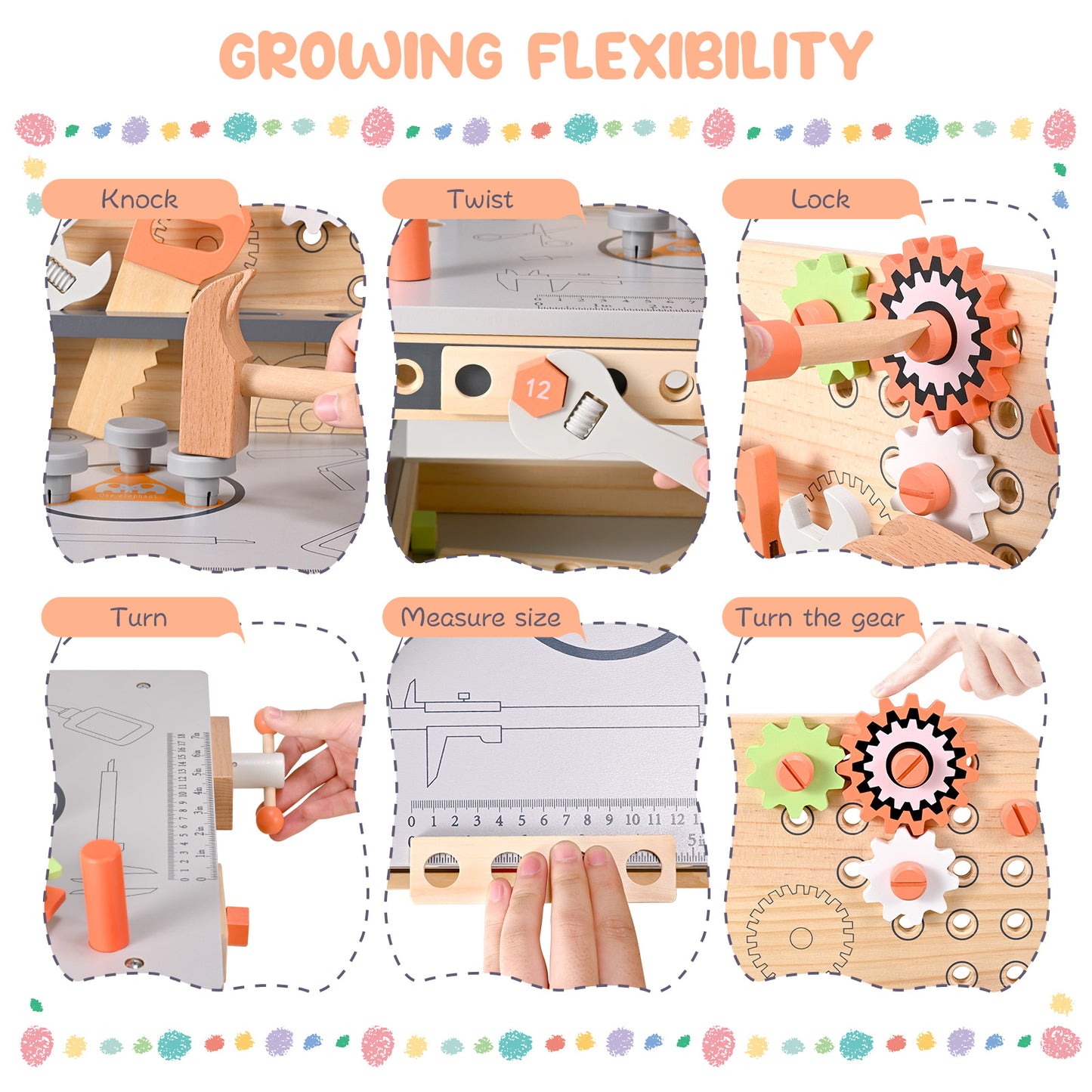 Établi Jouet Enfant en Bois – Banc à Outils Créatif Jeu de Construction Simulation