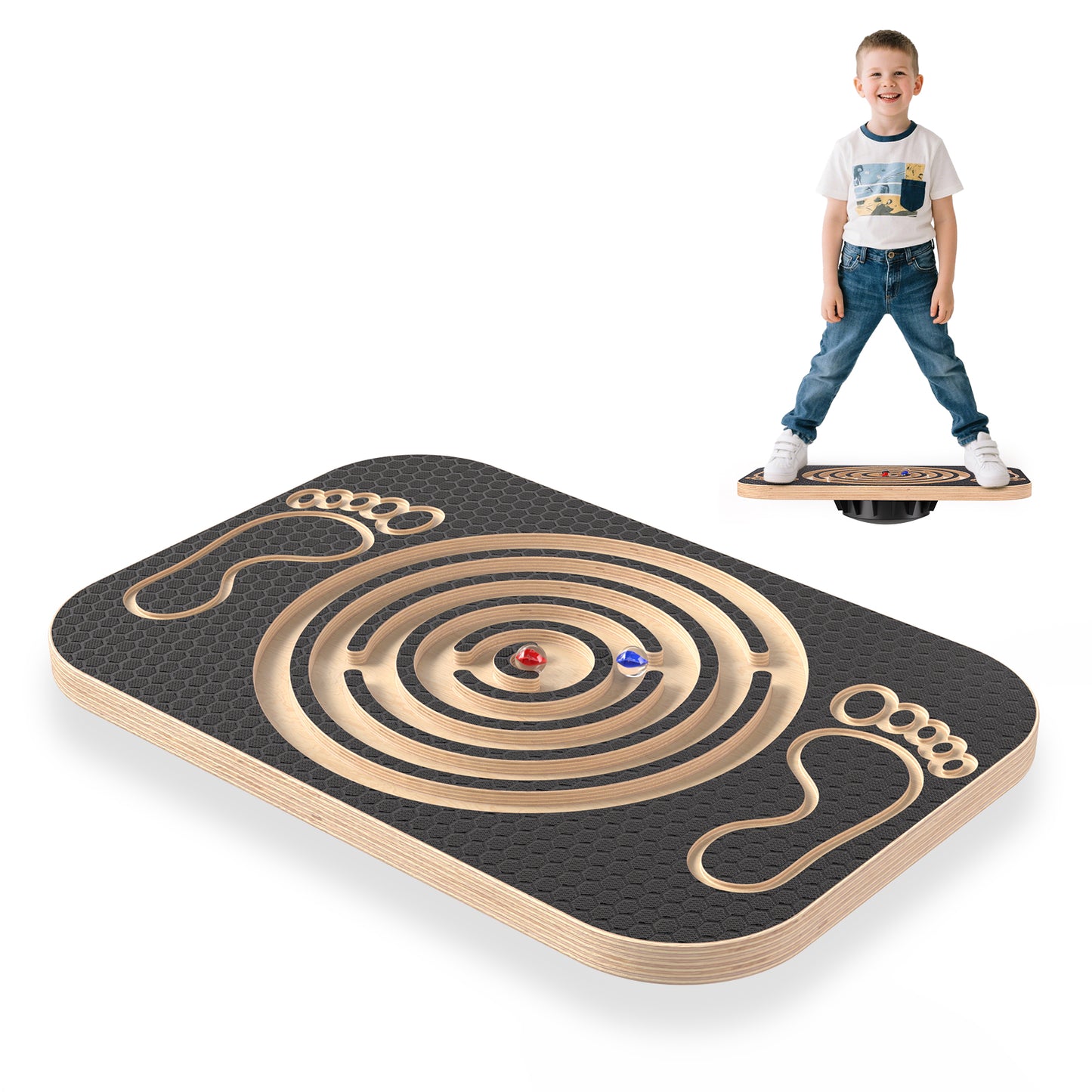 Planche Inclinée en Bois Réglable – Étirement Mollets et Chevilles – Équipement Fitness Équilibre