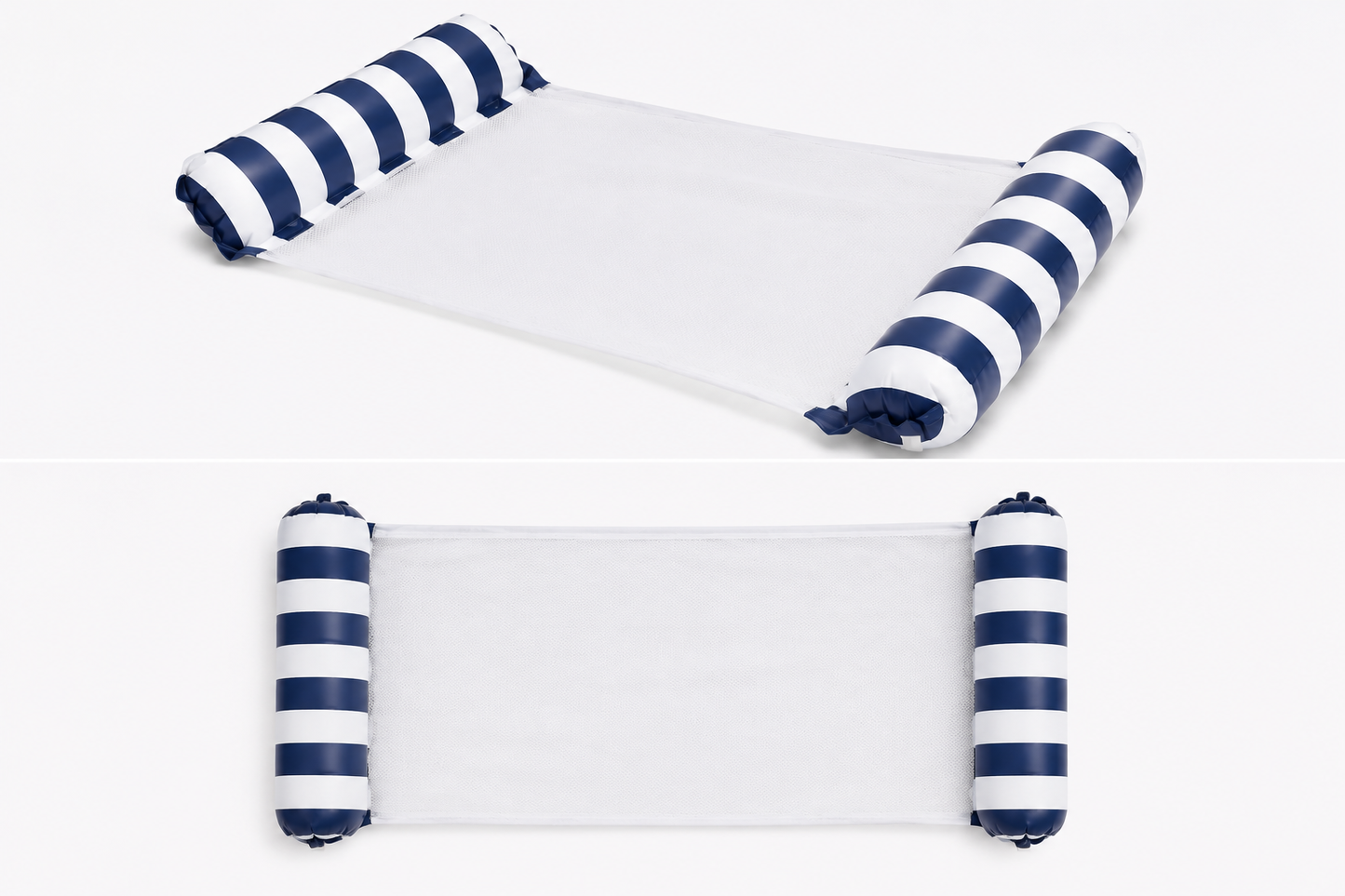Hamac Gonflable Piscine avec Dossier – Lit Flottant Eau, Chaise Longue Air Mat – Accessoire Été Plage et Piscine – Portable et Confortable