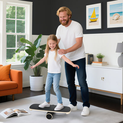 Planche d’Équilibre Bois 72,5 cm – Balance Board Surf & Yoga – Entraînement Fitness et Gainage