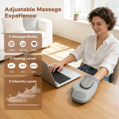 Masseur de Main Électrique Airbag – Massage Doigts Poignet Paume – Gant Relaxant Vibrant