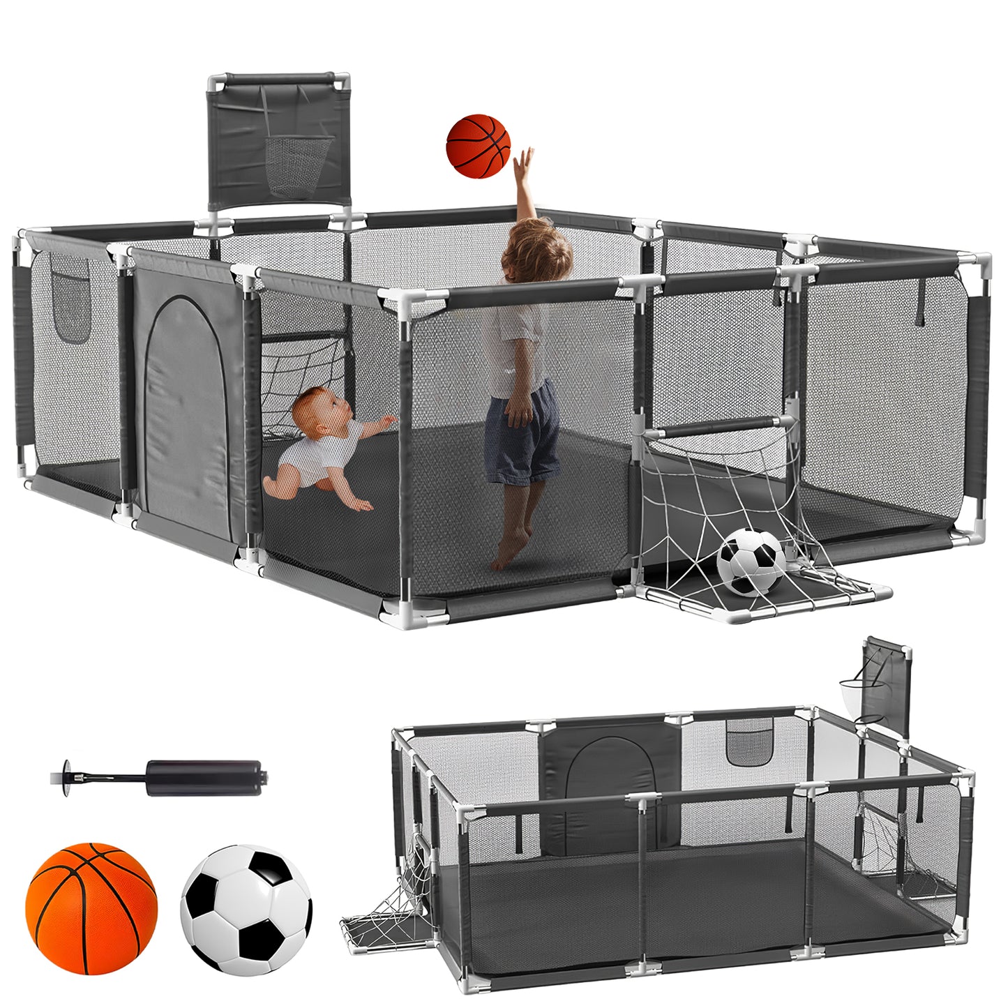 Parc de Jeux Bébé 6 Mois à 6 Ans – Clôture de Sécurité Intérieure – Aire de Jeu Enfant