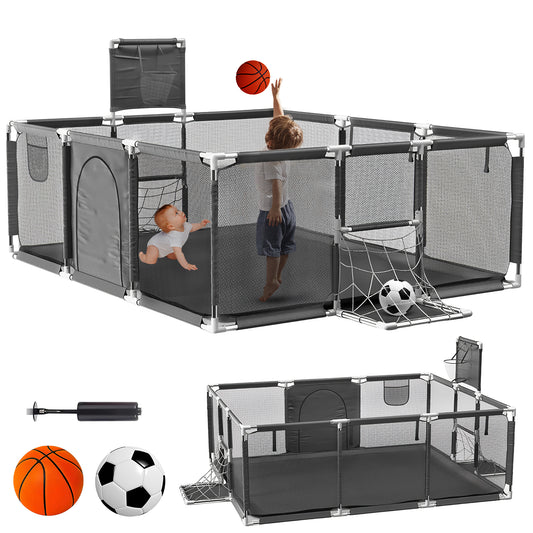 Parc de Jeux Bébé 6 Mois à 6 Ans – Clôture de Sécurité Intérieure – Aire de Jeu Enfant