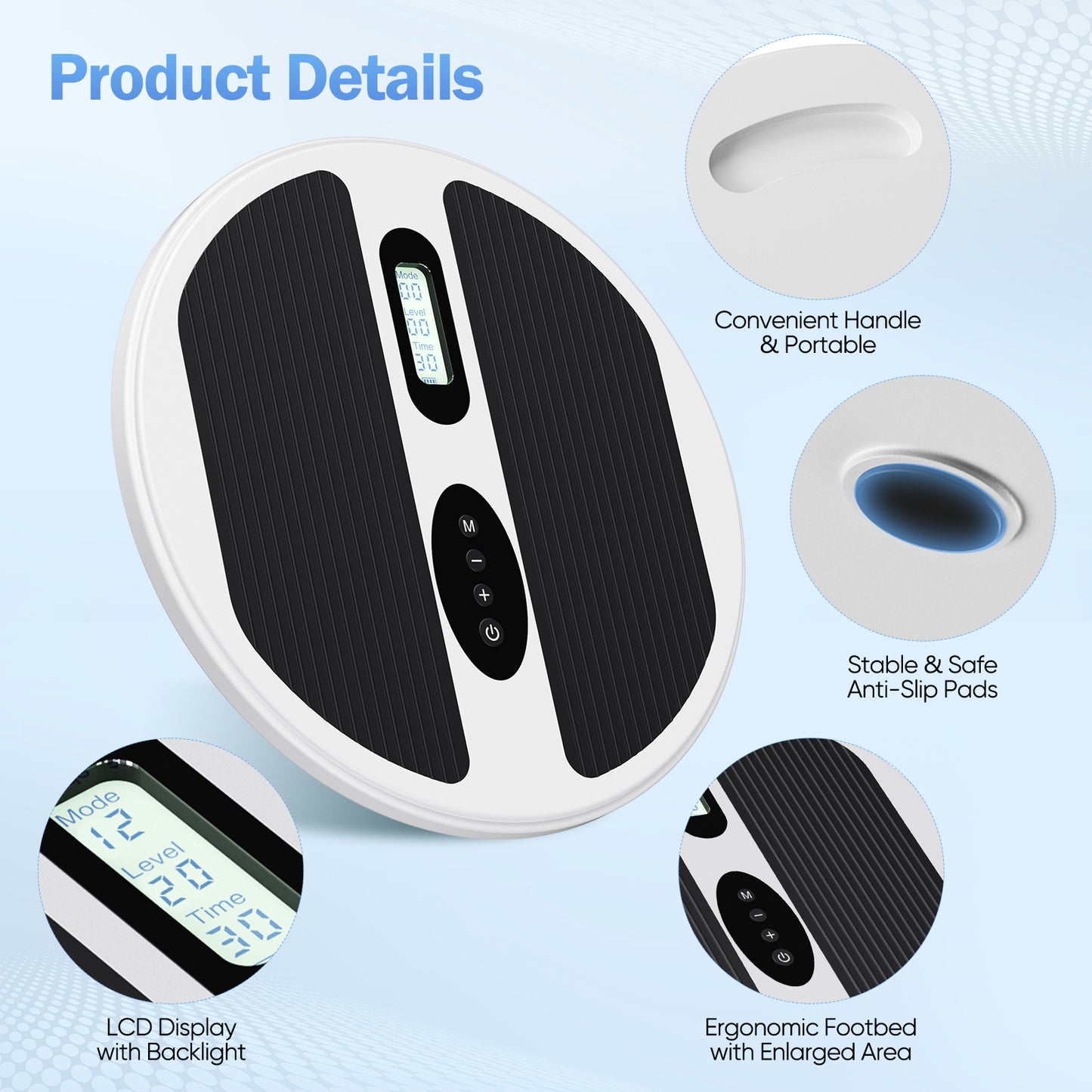 Masseur Électrique Pieds EMS TENS – Appareil Massage Circulation Sanguine Relaxation Musculaire – Sans Fil