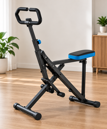 Appareil de Squat Pliable Multifonction – Siège Réglable, Renforcement Jambes & Fessiers, Cardio & Fitness à Domicile