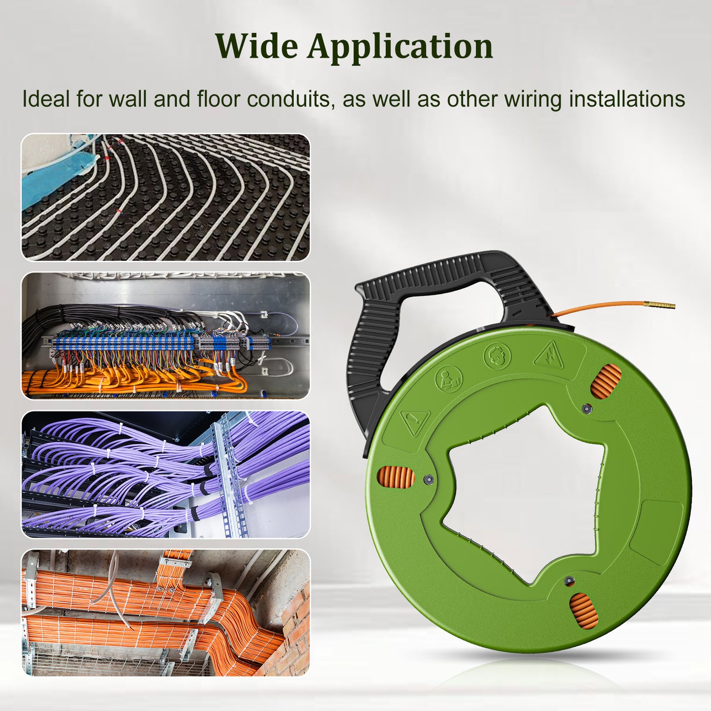 Extracteur de Câble 50 m 4,5 mm – Tire-Fil en Fibre de Verre – Passe-Câble pour Conduit Électrique