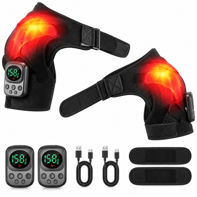 Smart Heated Shoulder Massager – App Control – 10 Intensity Levels – Muscle Relaxation & Pain Relief