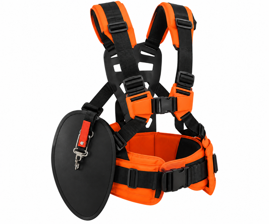 Harnais Double Épaules pour Débroussailleuse & Coupe-Bordure – Sangle de Portage Confort Réglable avec Protection Hanche