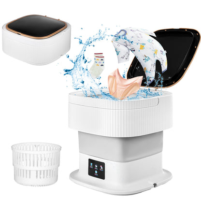 Mini Lave-Linge Portable Pliable 10 L – Machine à Laver avec Panier d’Essorage pour Sous-Vêtements