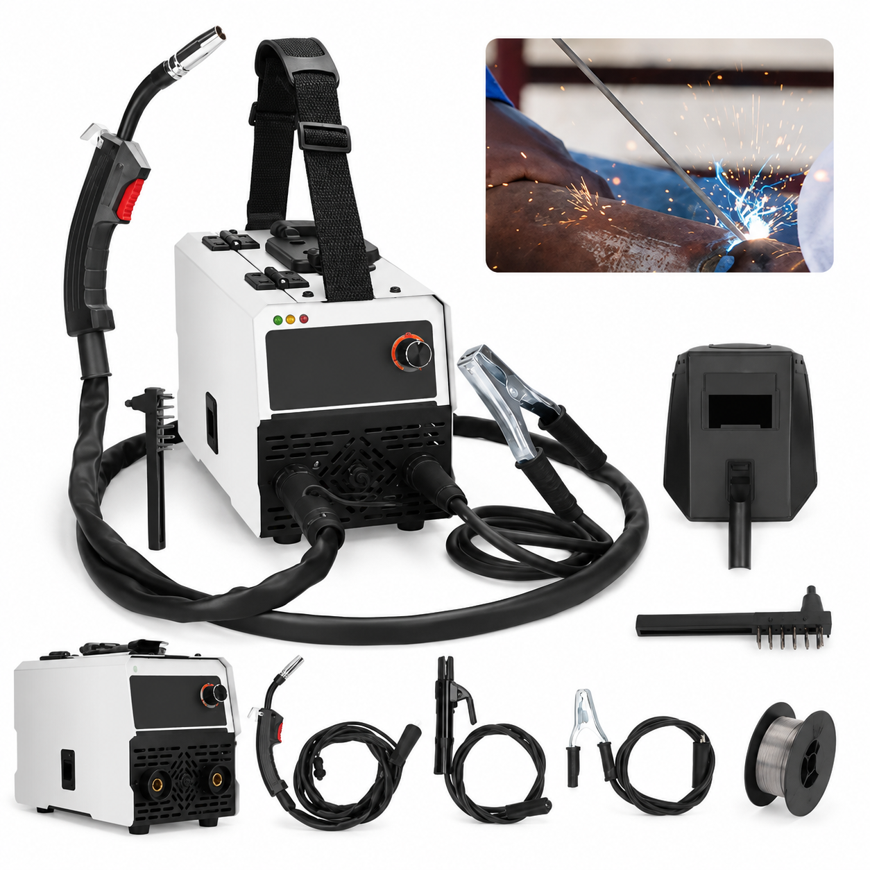 Poste à Souder MIG MMA 2-en-1 160A – Inverter IGBT, Alimentation Automatique du Fil, Portable
