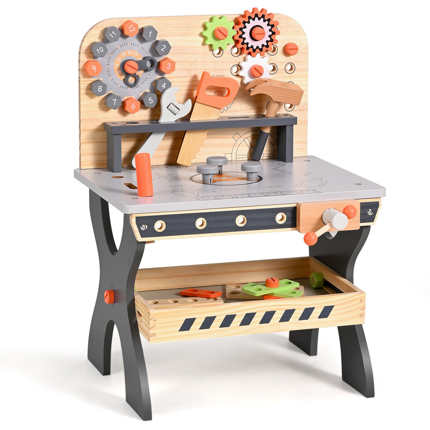 Établi Jouet Enfant en Bois – Banc à Outils Créatif Jeu de Construction Simulation