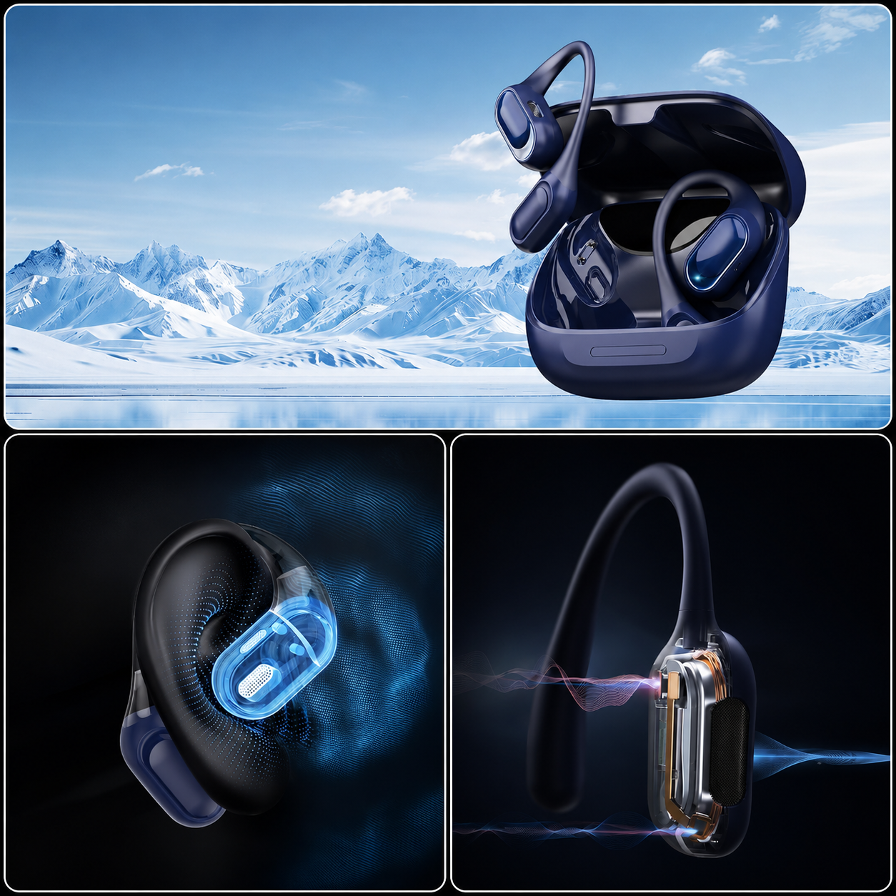Écouteurs Bluetooth 5.4 Traducteur Vocal IA QX68 – 164 Langues – 9 Modes – Open Ear ENC – Écran LED – Android & iOS