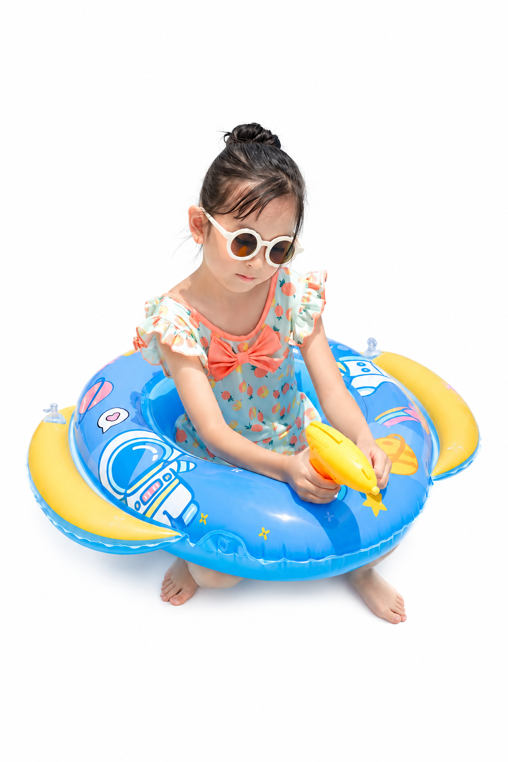 Bouée Bébé Gonflable avec Volant de Jeu – Siège de Natation Enfant Sécurisé – Flotteur Piscine pour Bébé et Jeune Enfant – Accessoire Baignade Été