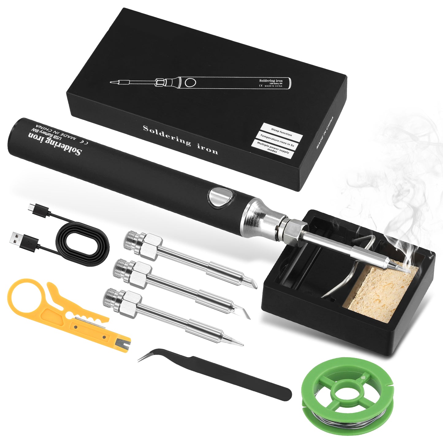 Fer à Souder Sans Fil Rechargeable – Kit Soudure Portable Température Réglable – Stylo Soudage