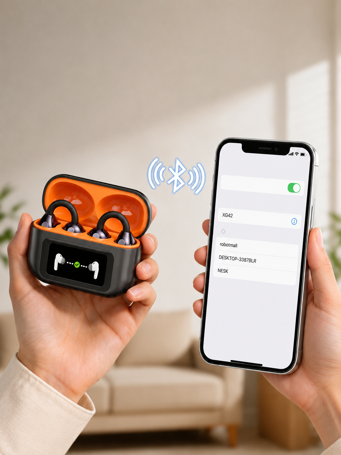 Écouteurs Bluetooth 5.4 Traducteur Vocal IA 3-en-1 – 159 Langues – Écran LCD Tactile – Open Ear ENC – 30h – Android & iOS