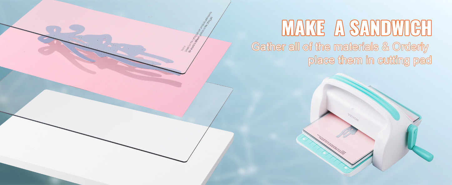 Machine de Découpe et Gaufrage Manuelle 6/9 Pouces – Mini Presse Scrapbooking – Outil DIY Cartes & Loisirs Créatifs