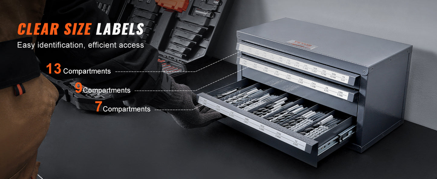 Armoire Distributrice de Forets en Acier – Meuble de Rangement 3 Tiroirs – Organiseur Atelier