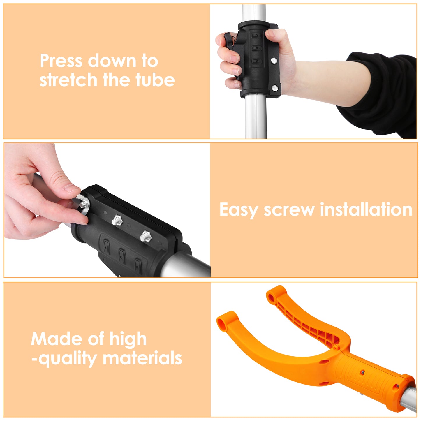 Truelle Béton Mortier Long Manche – Outil Lissage Mur Ciment – Accessoire Maçonnerie