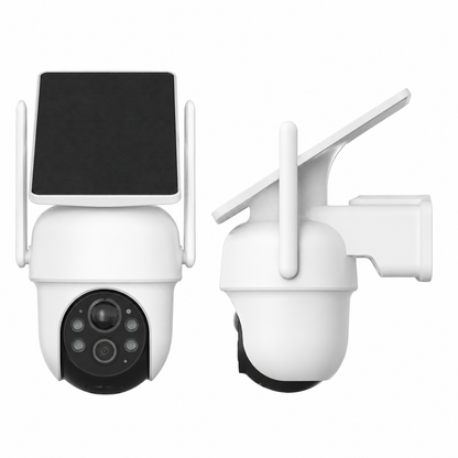 Kit Vidéosurveillance WiFi 2K – 4 Caméras Extérieures, 2 Panneaux Solaires, Vision Nocturne Couleur & Détection Humaine