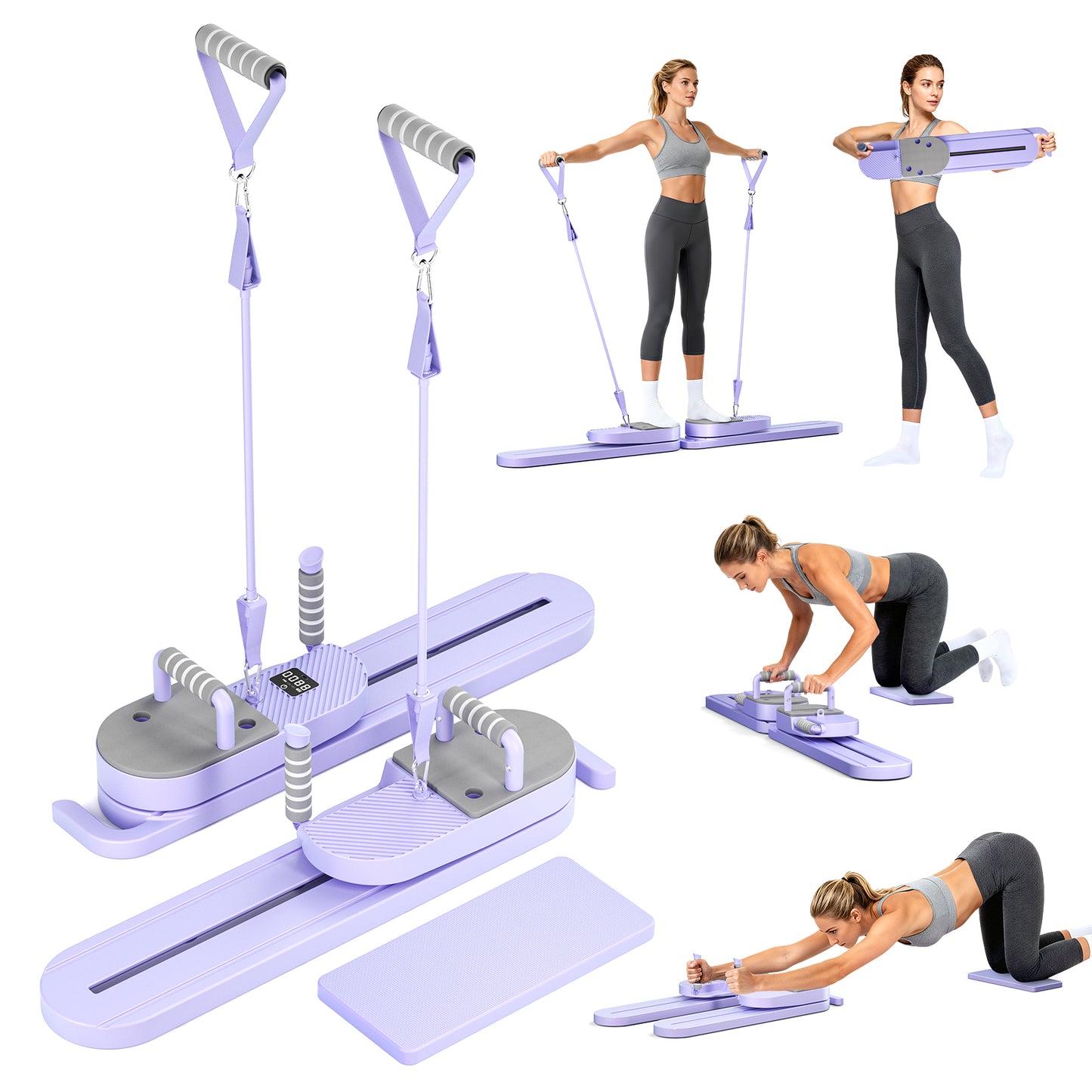 Planche d’Exercice Abdominale Multifonctionnelle avec Résistance à Rebond – Entraîneur de Musculation à Domicile pour Abdominaux, Bras et Jambes