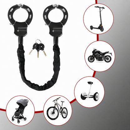 Antivol Trottinette Électrique & Vélo – Câble Acier + Verrou à Clé – Cadenas Portable