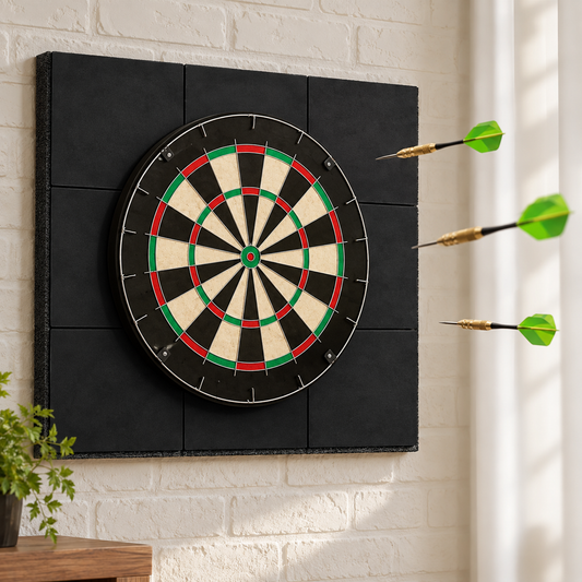 90x90 cm Wall Protector for Dartboard – High-Density Felt & Impact-Resistant Cork Panel – Black