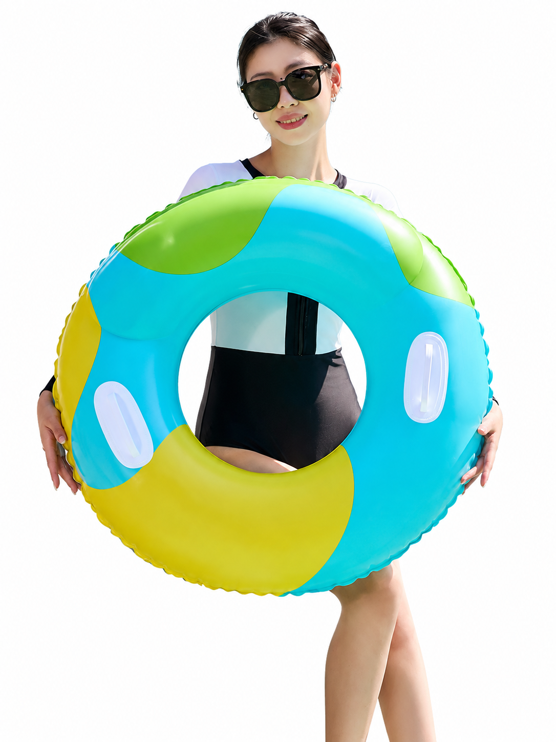 Bouée Gonflable Adulte Grande Taille 60-80 kg – Anneau de Natation Piscine Plage Été – Flotteur Confort Renforcé