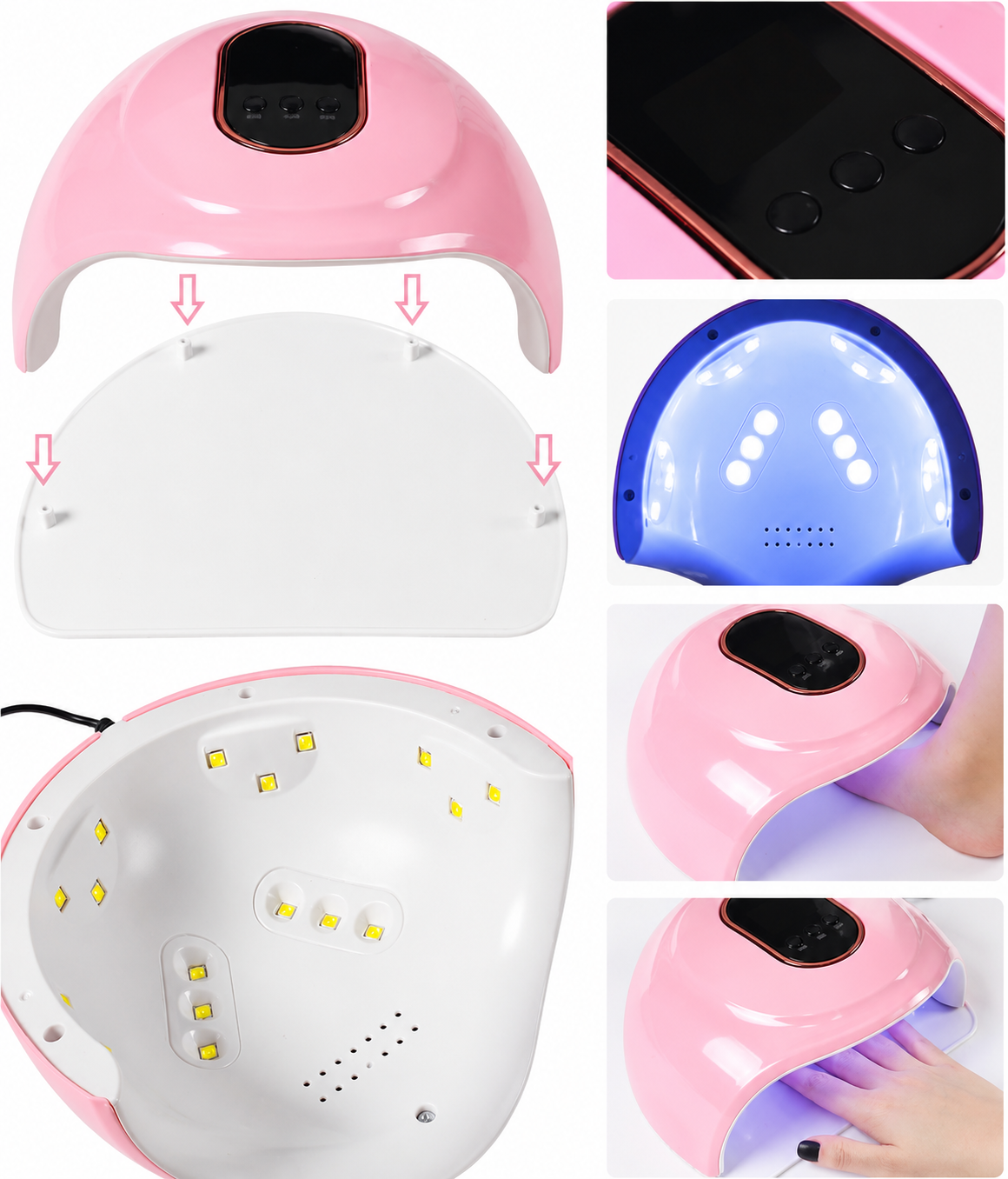 Kit Ongles Acrylique Complet – Lampe UV LED 36W, Ponceuse Électrique, Poudre Acrylique, Faux Ongles & Décorations Nail Art