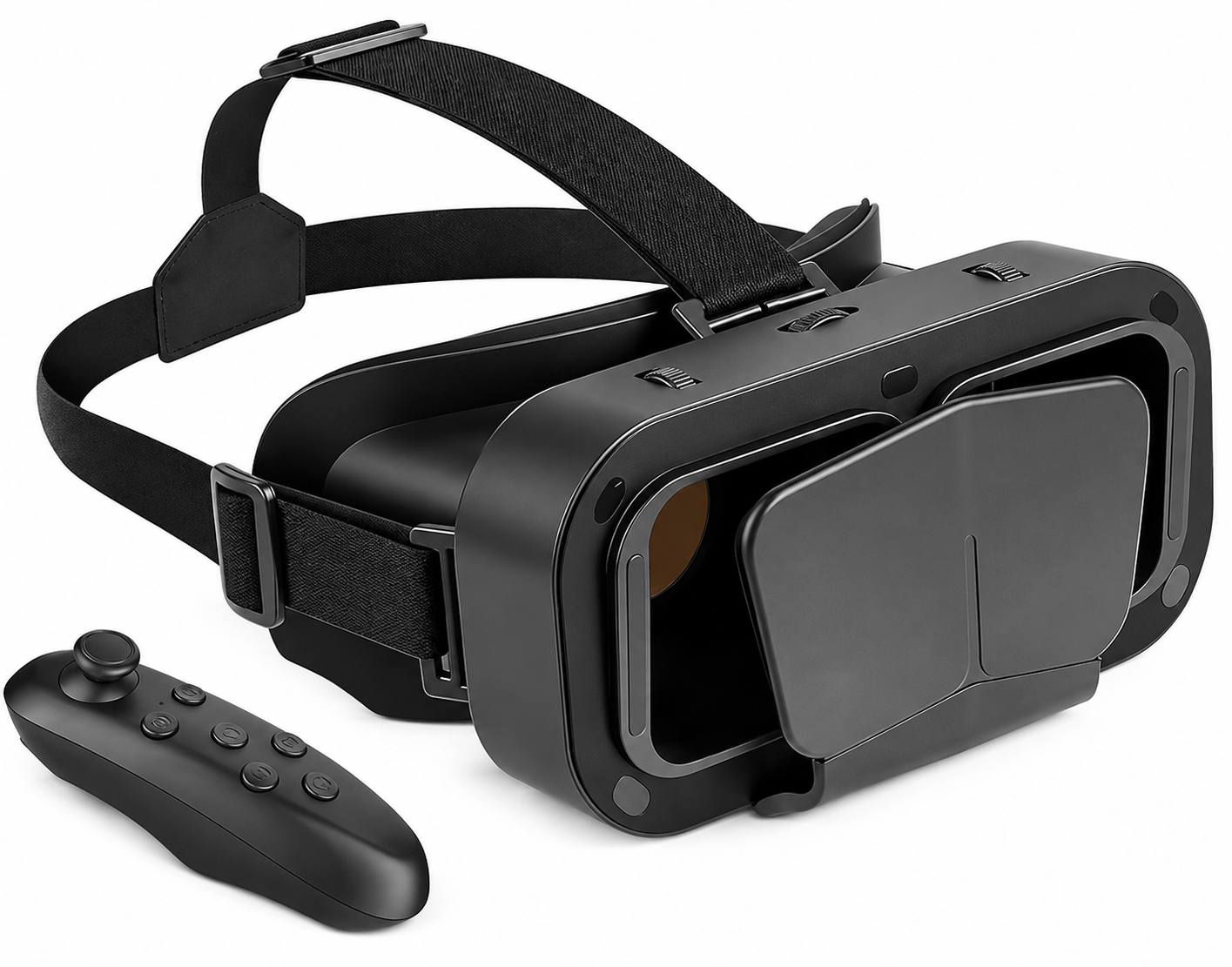Casque VR 3D pour Smartphone 4,7–7 Pouces – Télécommande Bluetooth, Lentilles HD Anti-Lumière Bleue, Android & iPhone
