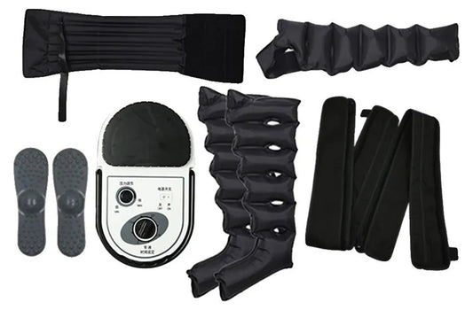 Masseur de Compression d’Air Premium Corps Complet 220V – Massage Pneumatique Jambes Bras Taille Pieds et Mollets – Appareil Relaxation Musculaire Haut de Gamme