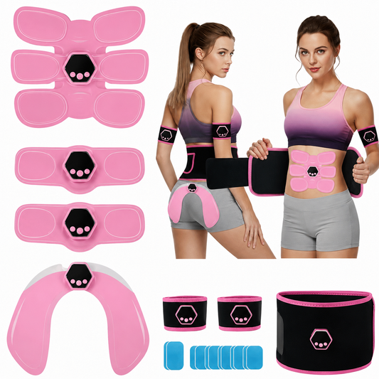 Electrostimulateur Musculaire EMS Abdominaux Bras Jambes Fessiers Homme Femme – Ceinture de Musculation Électrostimulation 6 Modes 19 Intensités – Fitness & Remise en Forme