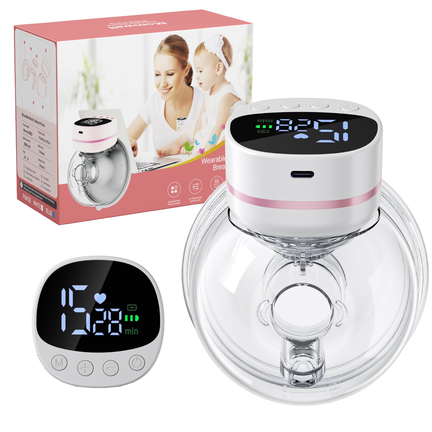 Tire-Lait Électrique Portable Mains Libres – 5 Modes Automatiques Indolore