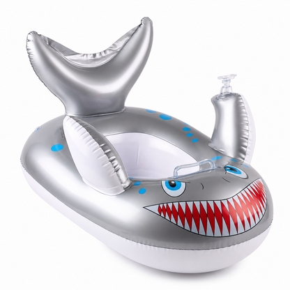 Bouée Gonflable Requin avec Poignées – Siège Flottant Piscine Adulte et Enfant – PVC Résistant