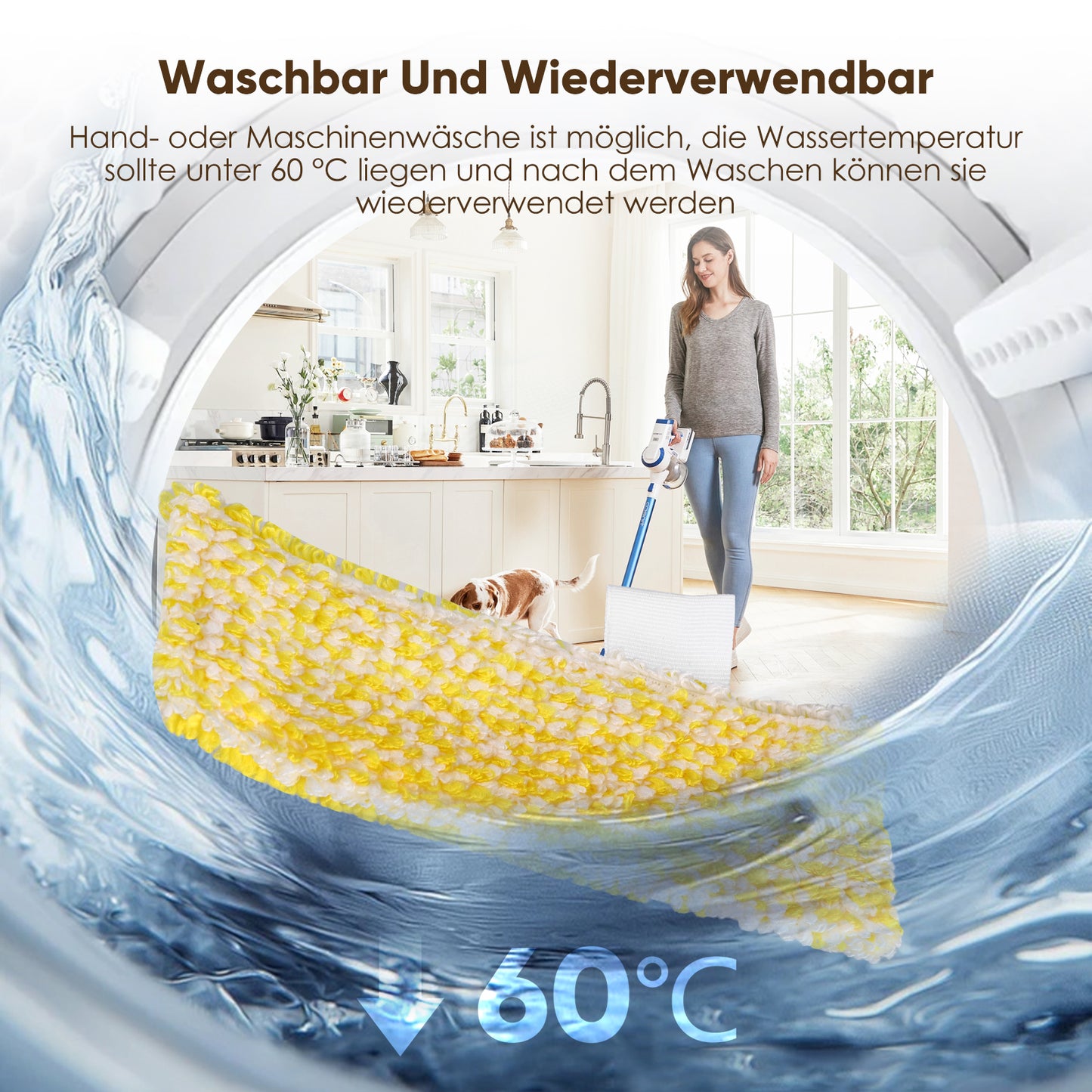 Kit Nettoyeur Vapeur Kärcher 3 Pièces – Buse Main + Chiffon Microfibre – Compatible SC1 SC2 SC3 SC4 SC5