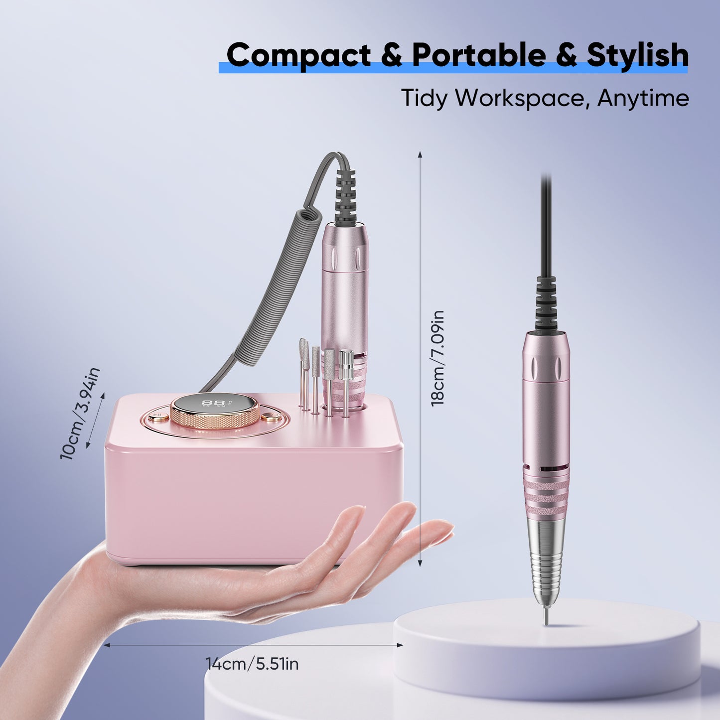 Perceuse à Ongles Électrique 35 000 tr/min – Machine Manucure Professionnelle Moteur Sans Balais