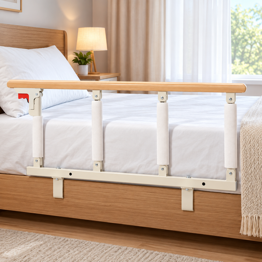 Barre d’Appui de Lit Réglable – Poignée Aide au Lever Sécurisée – Rail de Lit Stable pour Seniors, PMR & Convalescents