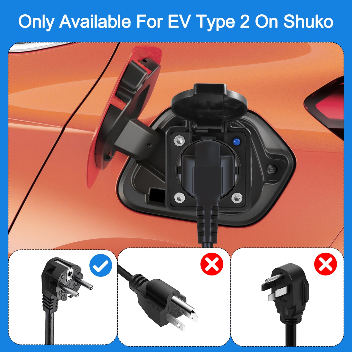 Adaptateur V2L 3.5KW 16A 220V – Alimentation Véhicule Électrique Extérieur IP44 – Prise Courant Voiture EV