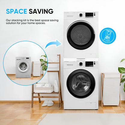 Universal Washing Machine and Tumble Dryer Stacking Kit – Support with Ratchet Straps 45-86 cm