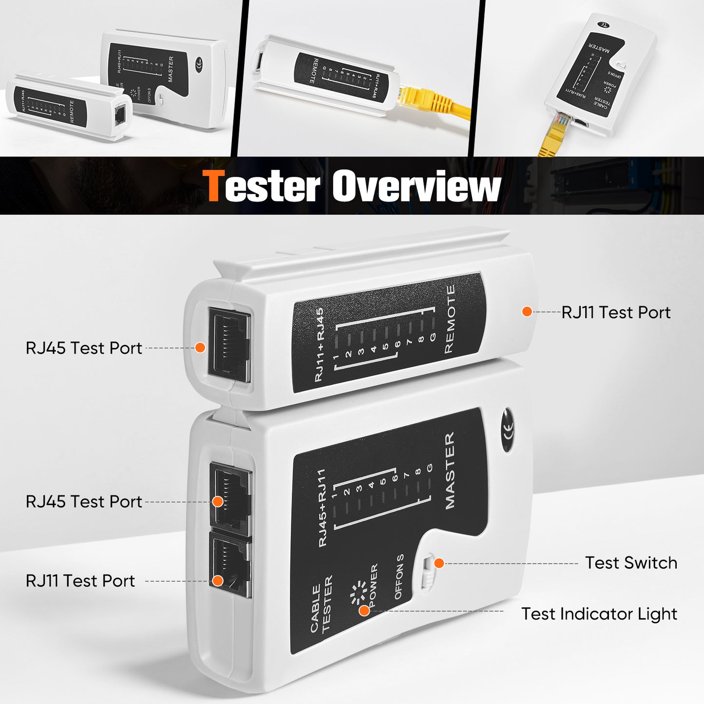Kit Outils Réseau RJ45 Complet – Pince à Sertir + Testeur + Connecteurs Cat6/Cat7 – Installation Câble Ethernet