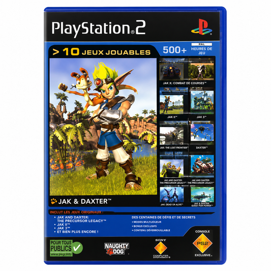 Jak and Daxter + 10 Jeux Jouables Démo PS2 PlayStation 2 PAL Compilation Démonstration