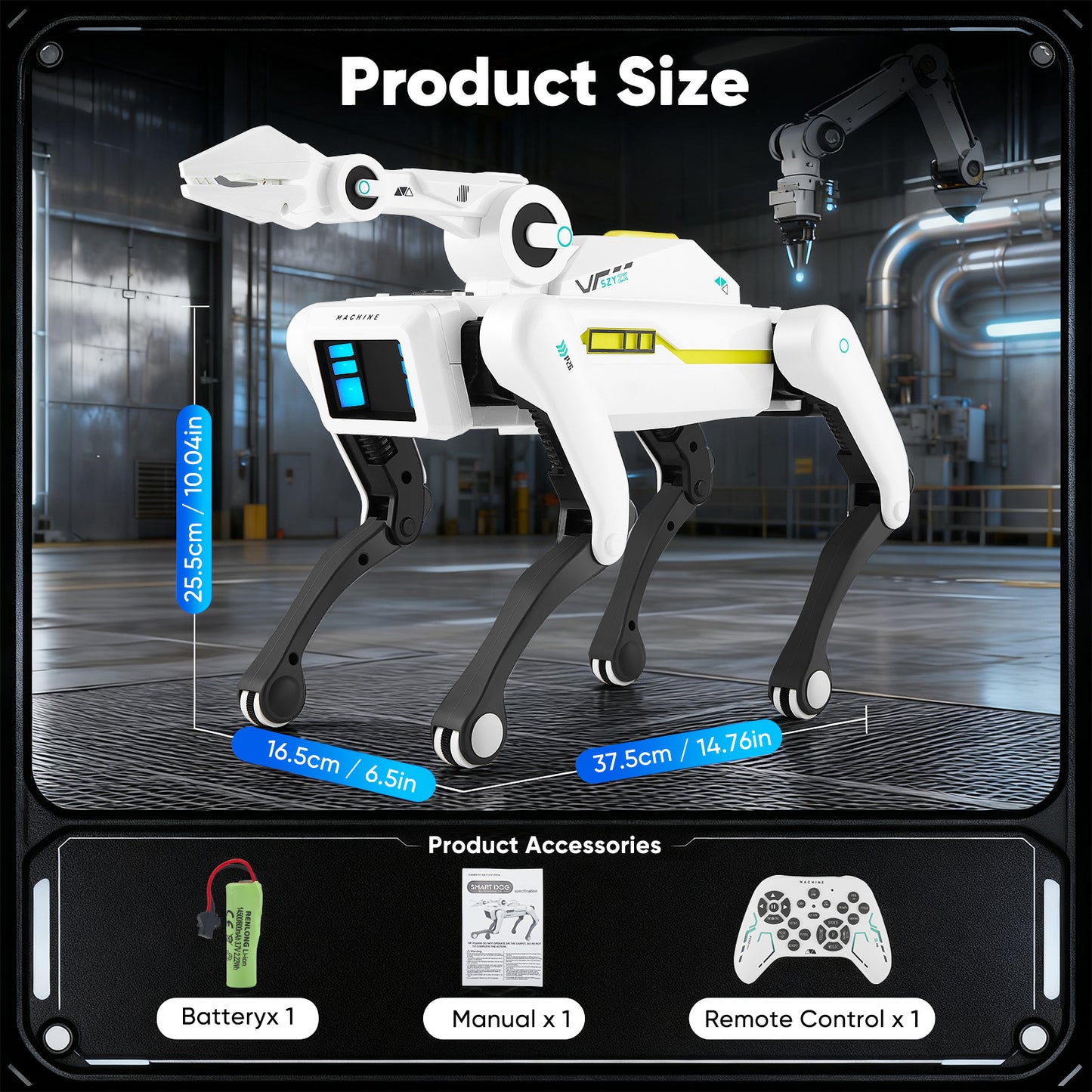 Robot Chien Intelligent RC – Jouet Interactif avec Télécommande & Application – Danse, Sons, Programmation, Cadeau Enfant