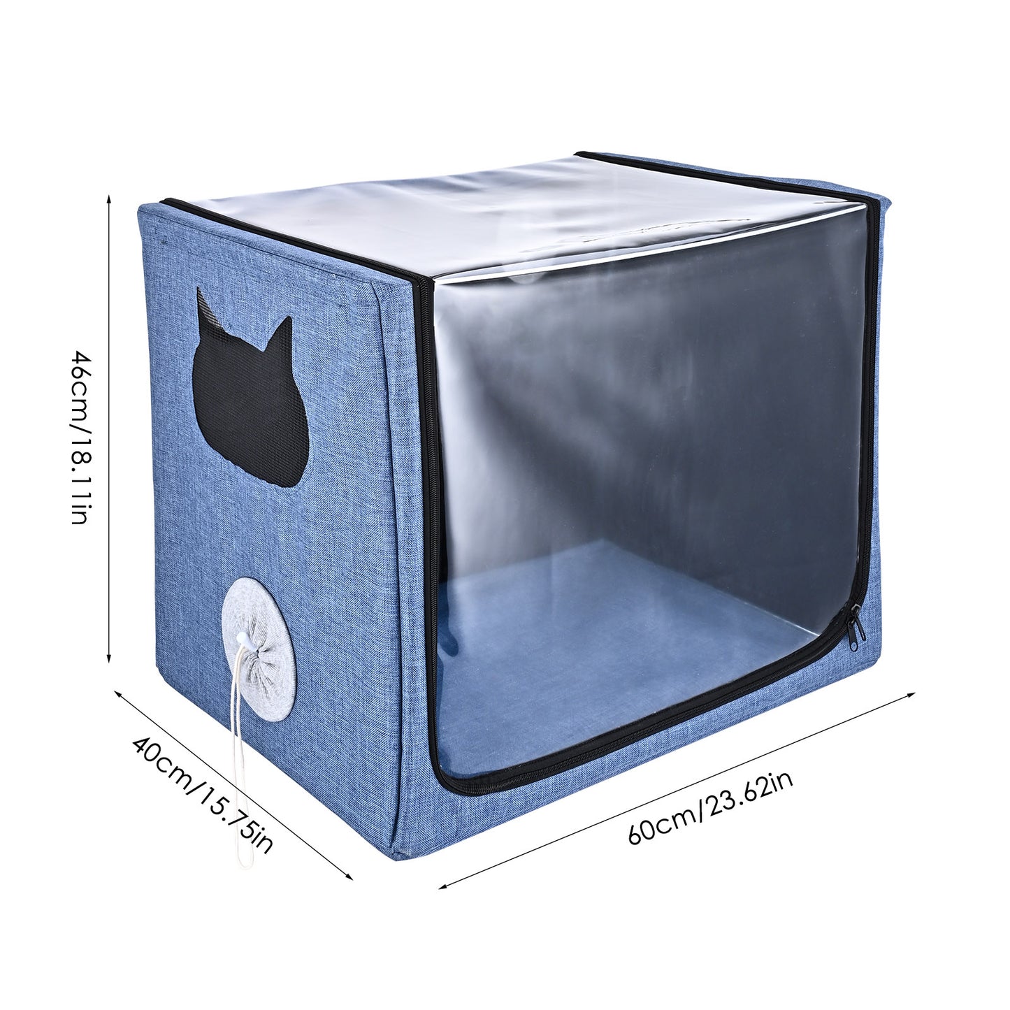 Cage Oxygène Animaux 100L – Tente Atomisation Vétérinaire Pliable – Soins Respiratoires Chien Chat