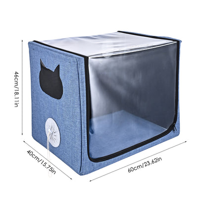 Cage Oxygène Animaux 100L – Tente Atomisation Vétérinaire Pliable – Soins Respiratoires Chien Chat