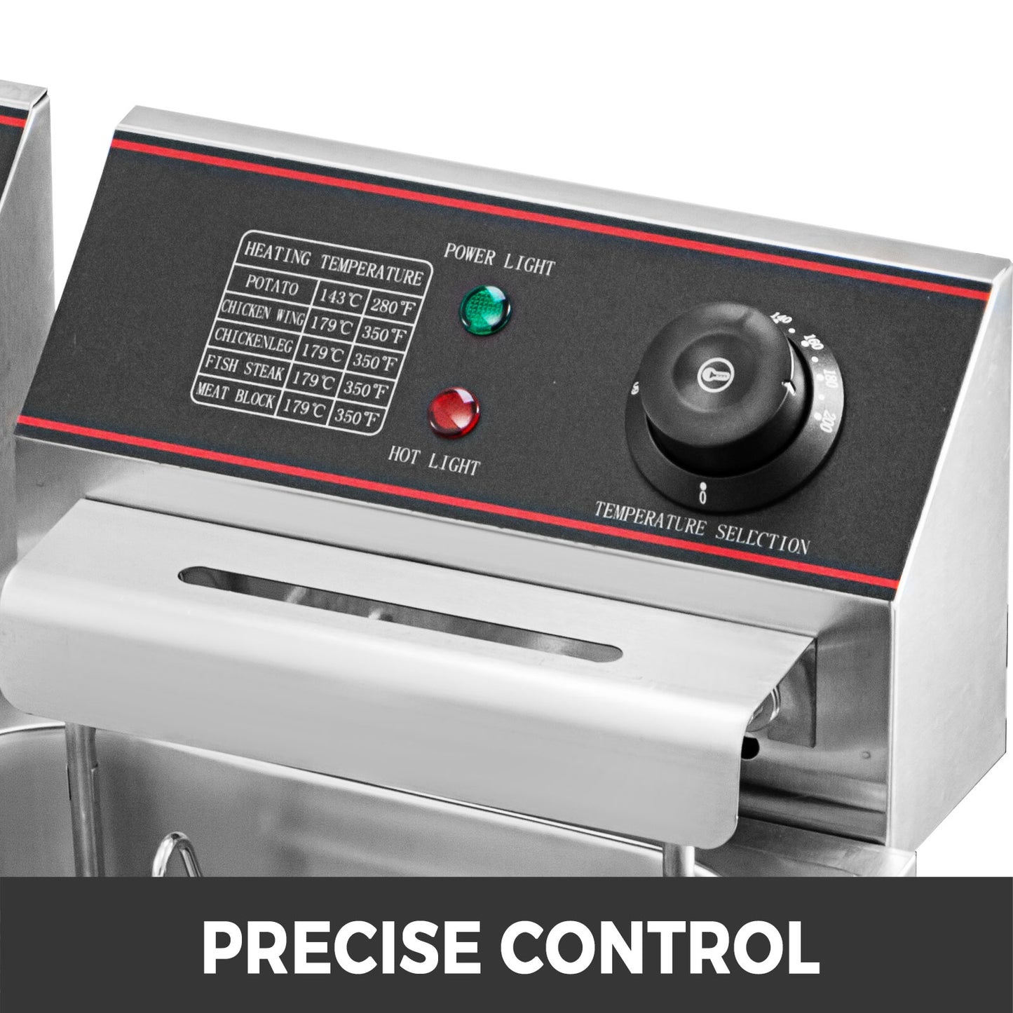 Friteuse Électrique Professionnelle Double Bac 12L Inox 2500W – Friteuse Restaurant Grande Capacité avec Thermostat Réglable
