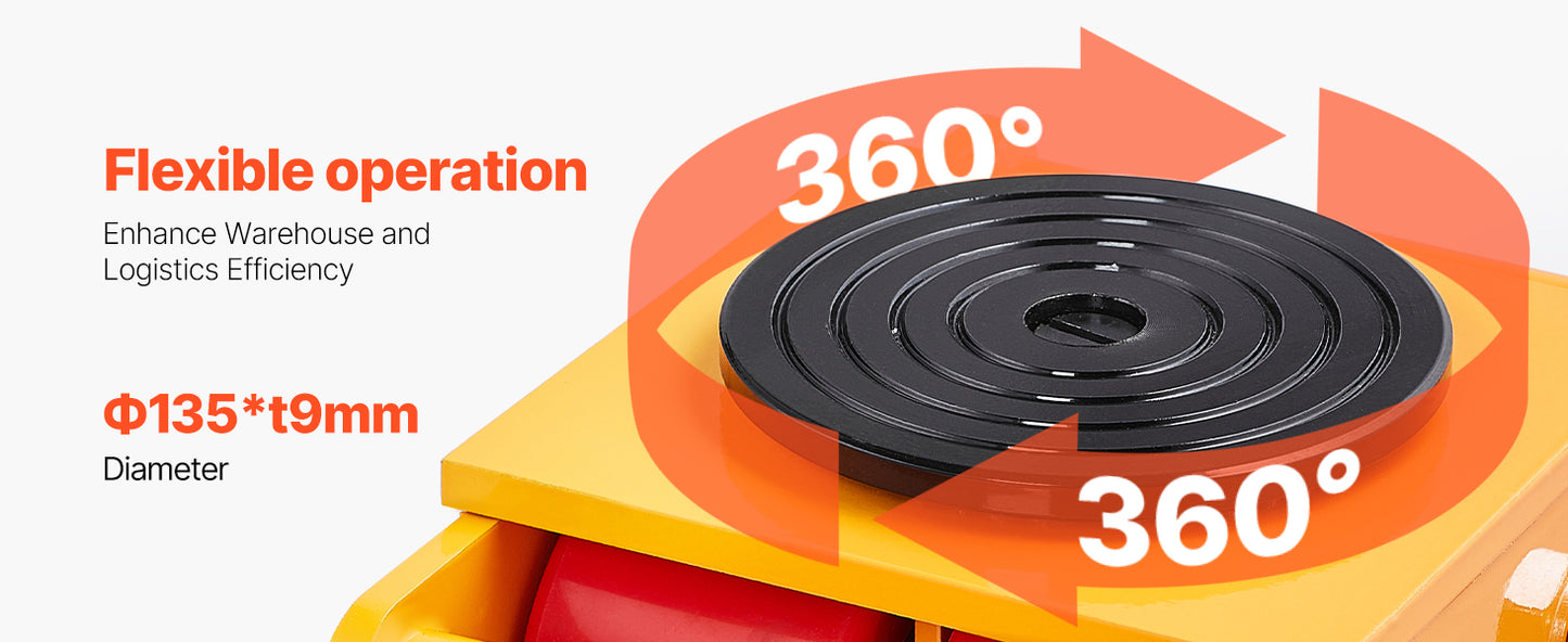 Chariot de Déplacement Industriel 6T – Roulettes 360° – Patin Tout Acier pour Machines & Palettes